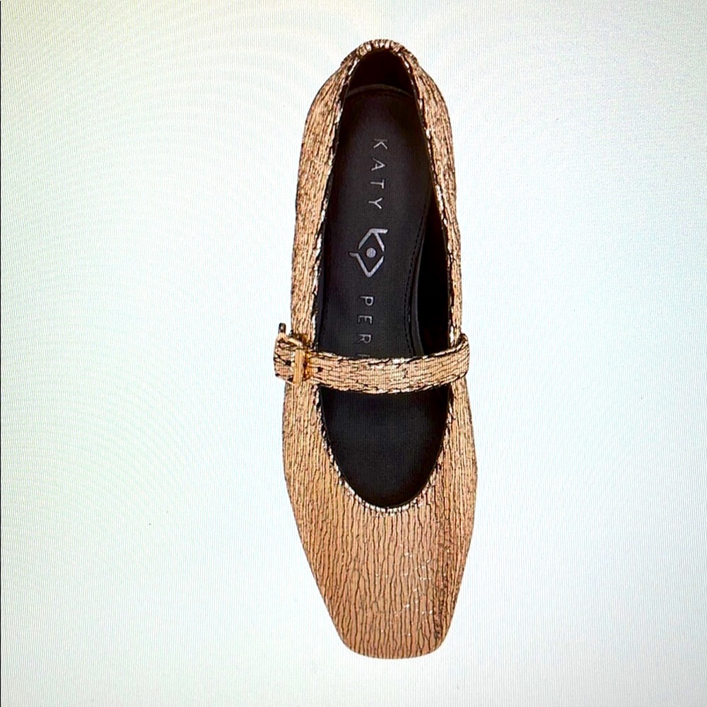 Katy Perry Collections The Evie Mary Jane in Metallica Gold New Size 10
